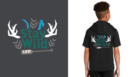 Stay Wild Youth Short Sleeve Hoodie